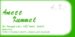 anett kummel business card